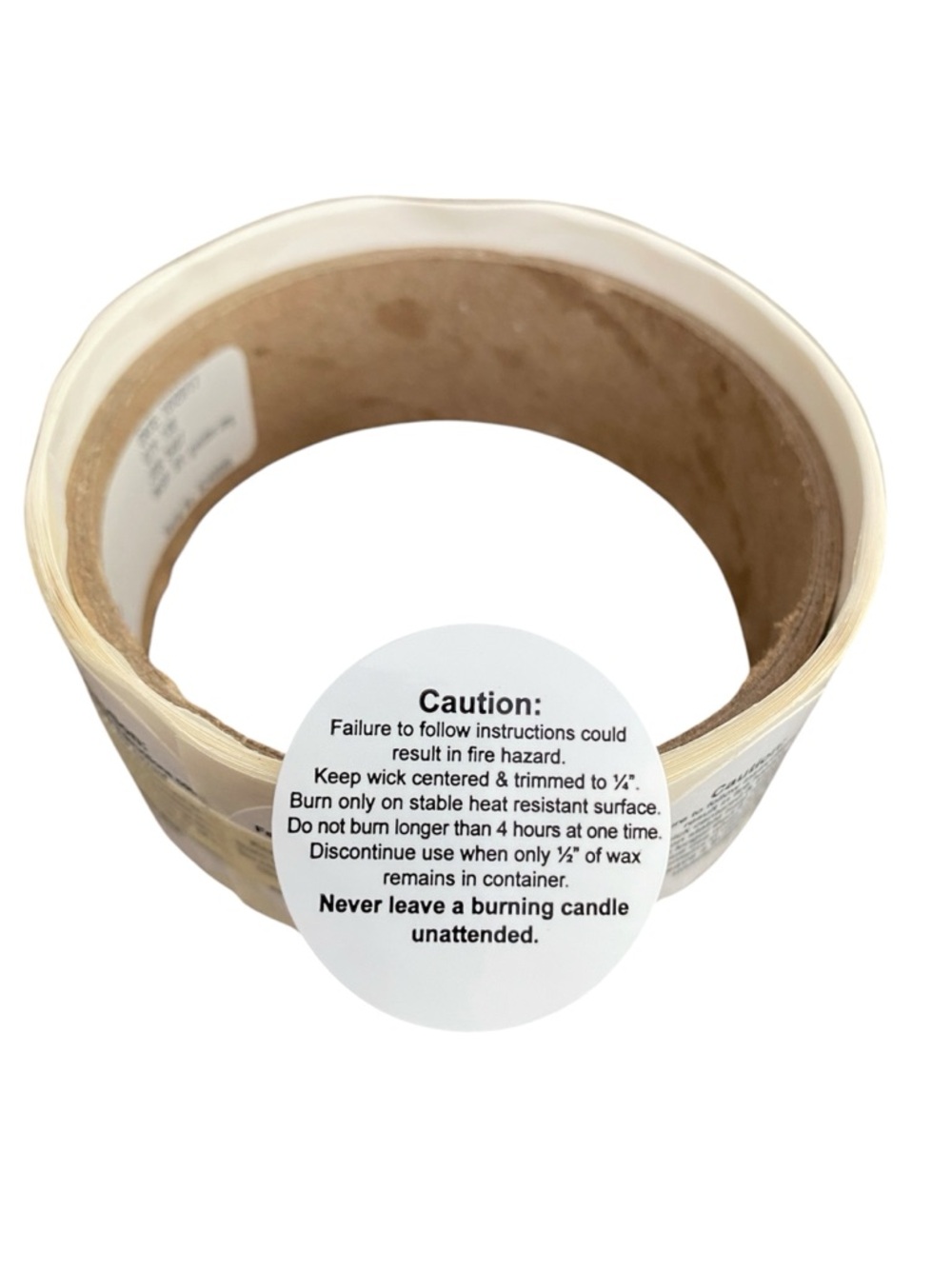 Stickers~Candle Safety Warning (Roll of 100) NEW!